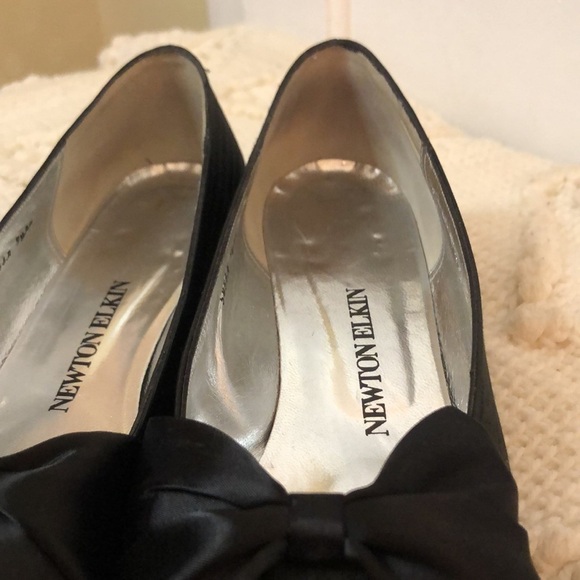 Vintage Newton Elkin Bow Detail Almond Toe Short Heel Shoe - Picture 8 of 11